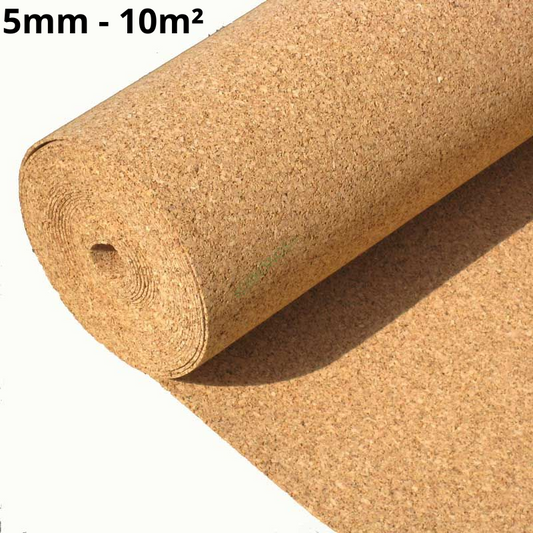 Rolka korka – 5mm – 10 m² (1×10 m) – Podkład i dekoracja ścian – 1 szt.