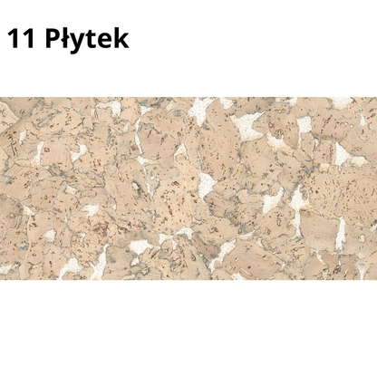 Dekoracyjne Płytki Korkowe Ścienne - Cream - 1 Opakowanie - 1,98 m²