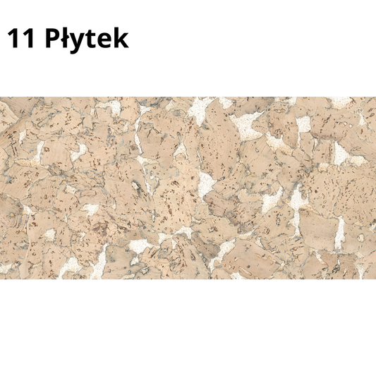Dekoracyjne Płytki Korkowe Ścienne - Cream - 1 Opakowanie - 1,98 m²