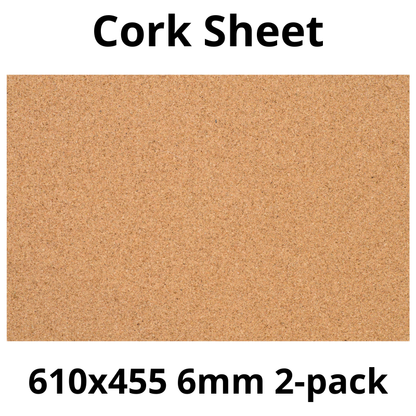 Arkusz Korkowy 610×455 mm – Grubość 6 mm – Dekoracja i DIY – 2 szt.