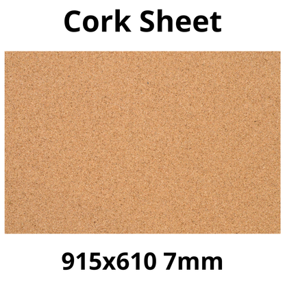 Arkusz Korkowy – 915×610 mm – 7 mm – Dekoracja i DIY – Opakowanie 1 szt.