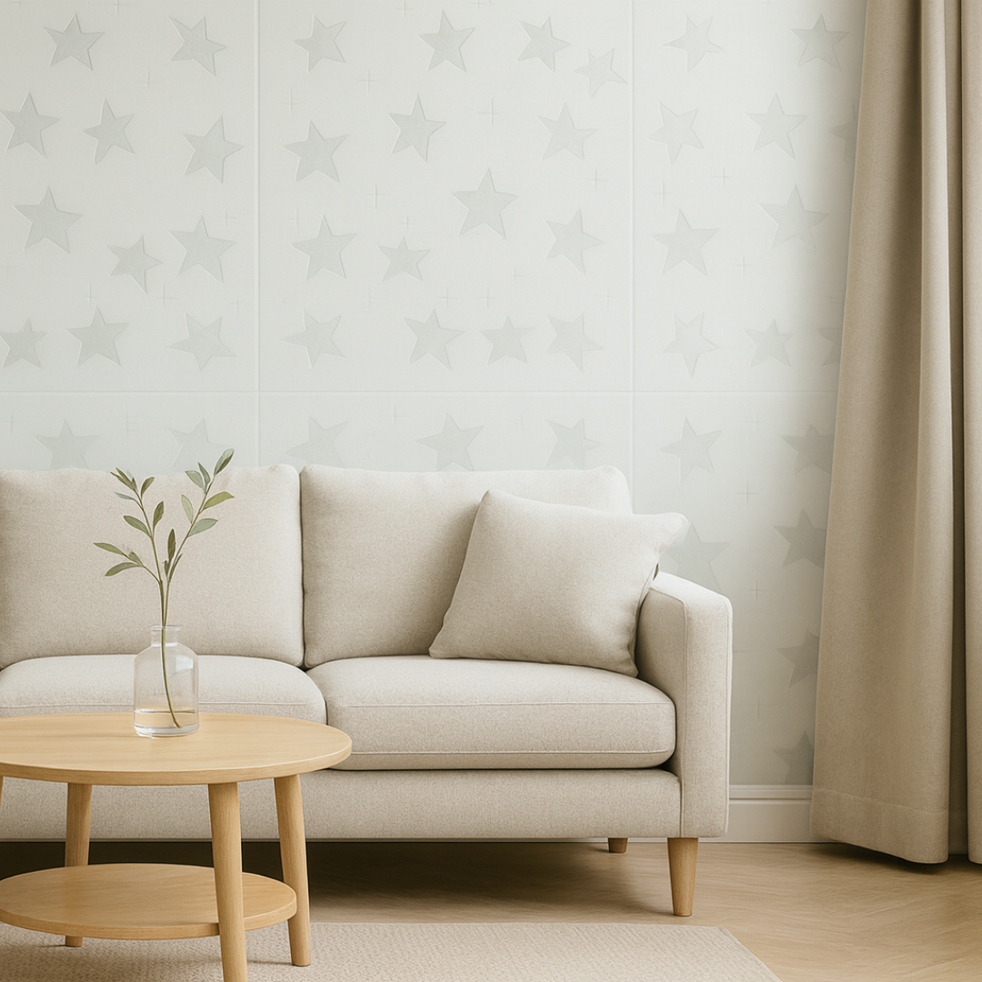 Srebrny Stars: Dekoracyjne Panele Sufitowe i Ścienne 2m2 8 Paneli