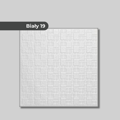 Biały 19: Dekoracyjne Panele Sufitowe i Ścienne 2m2 8 Paneli