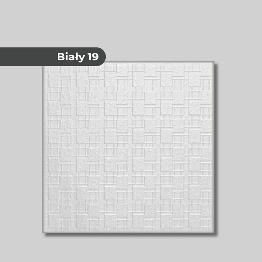 Biały 19: Dekoracyjne Panele Sufitowe i Ścienne 2m2 8 Paneli