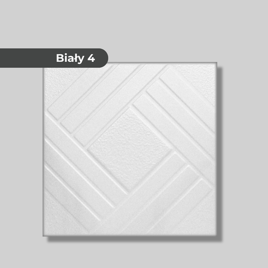 Biały 4: Dekoracyjne Panele Sufitowe i Ścienne 2m2 8 Paneli