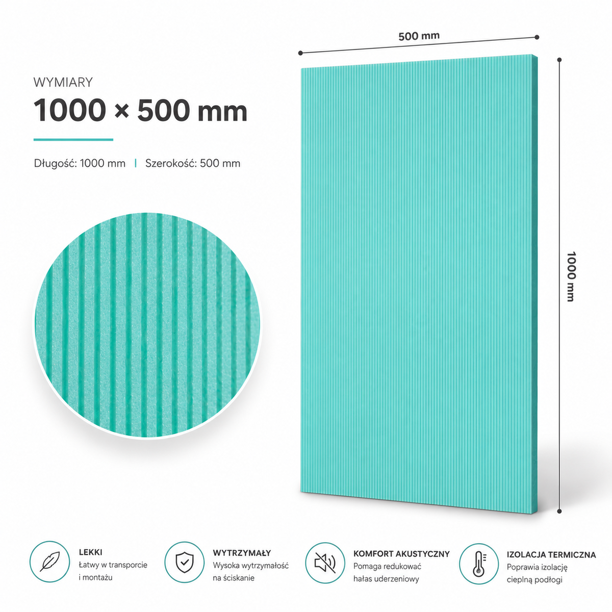 Podkład XPS 10 mm Izolacja Termiczna Pod Panele i Drewno 4 m2